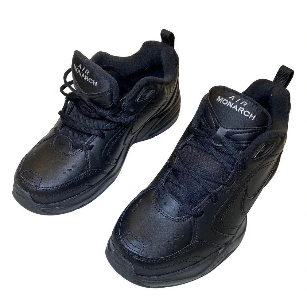 Nike Air Monarch IV Triple Black Men's Size 11 Training Walking Shoes 415445-001